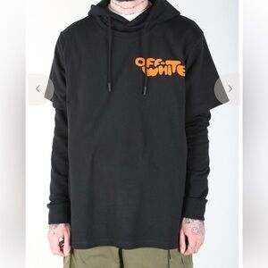 $650 Off-White Black and Orange Hoodie for Men